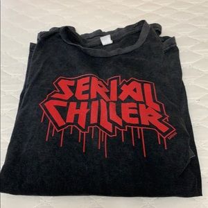 Oversized acid wash graphic tee